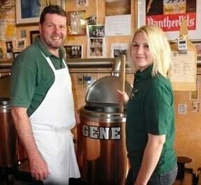 BrewBaker owner Dennis Midden with his daughter