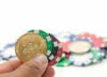 bitcoin and casino chips