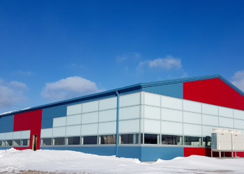 Horizontal IMPs make for a perfect building envelope on the 45Drives campus headquarters in Sydney, Nova Scotia.