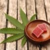 indica gummy edibles wooden surface